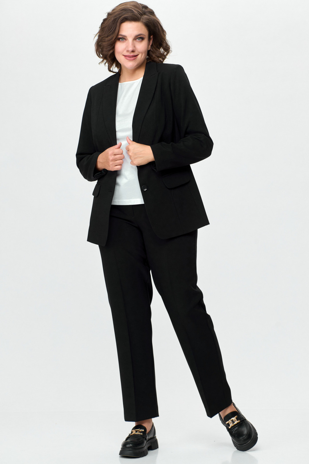 Жакет БелЭльСтиль 203 черный однотон - фото 2